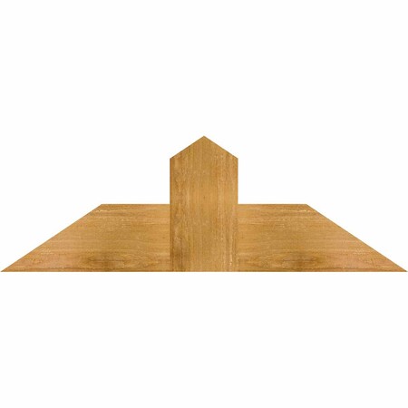 Ekena Millwork Portland Rough Sawn Timber Gable Bracket, Western Red Cedar, 36"W x 12"H x 4"D x 6"F, 8/12 Pitch GBW036X12X0406POR00RWR